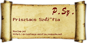 Prisztacs Szófia névjegykártya